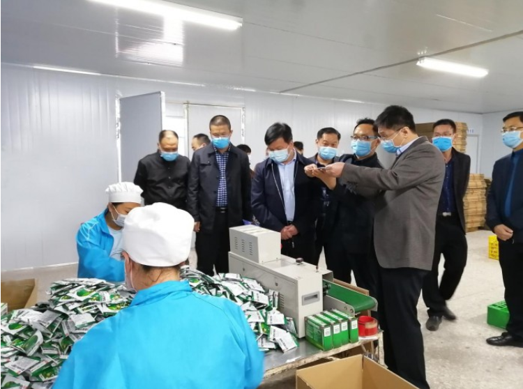 农毅部长、杨添才书记到双蚁药业检查指导疫情防控
